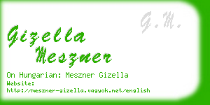 gizella meszner business card